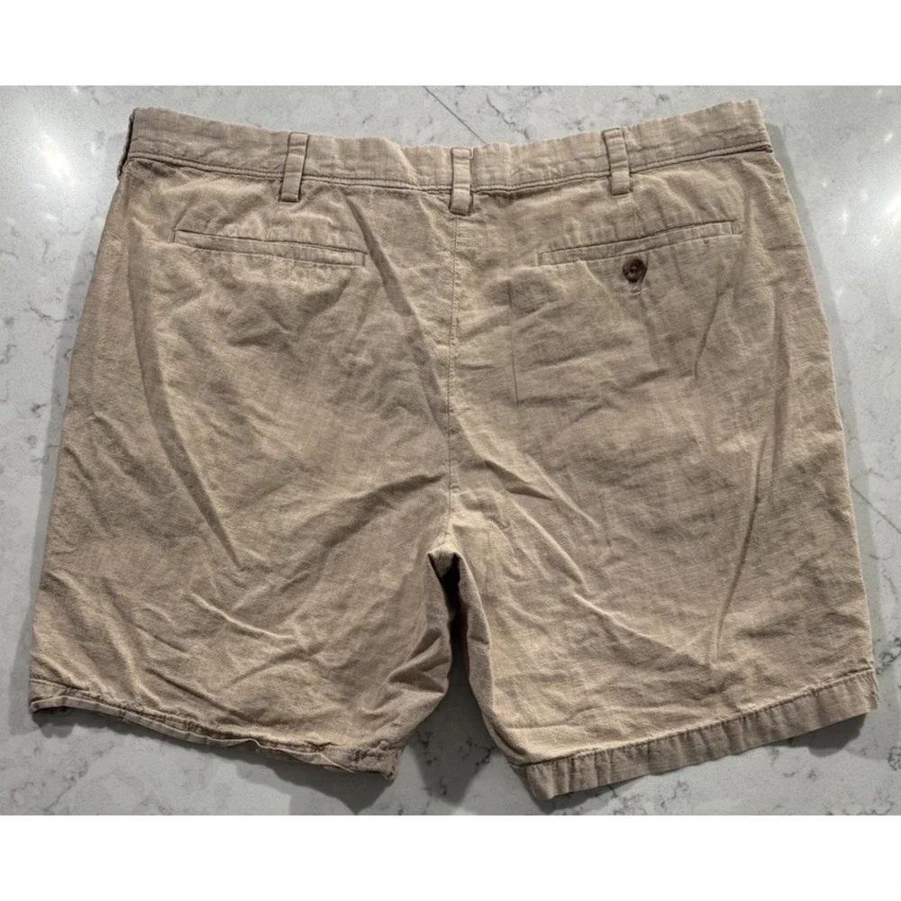 Banana Republic Chino Shorts Mens 38 Khaki Slim Fit Cotton Preppy Casual Logo